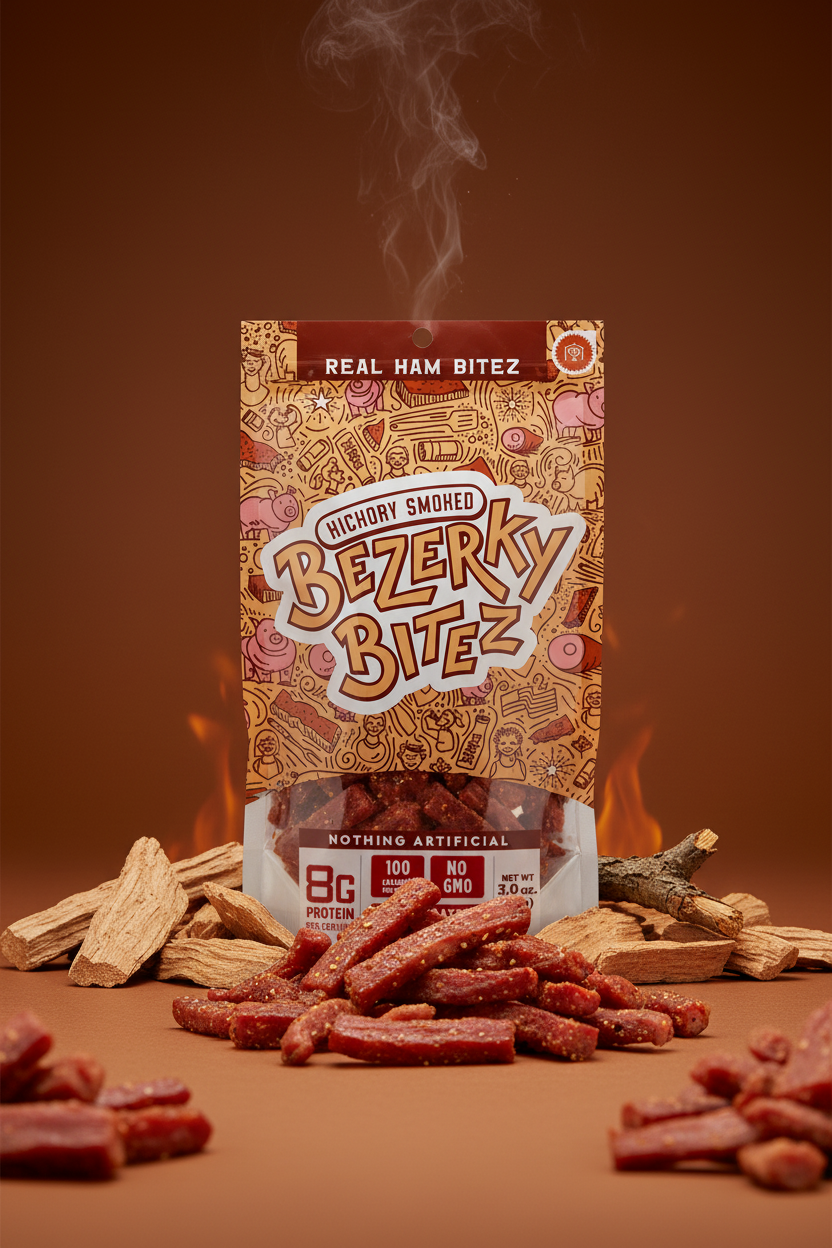 Bezerky Bitez Hickory Smoked Real Ham Bitez
