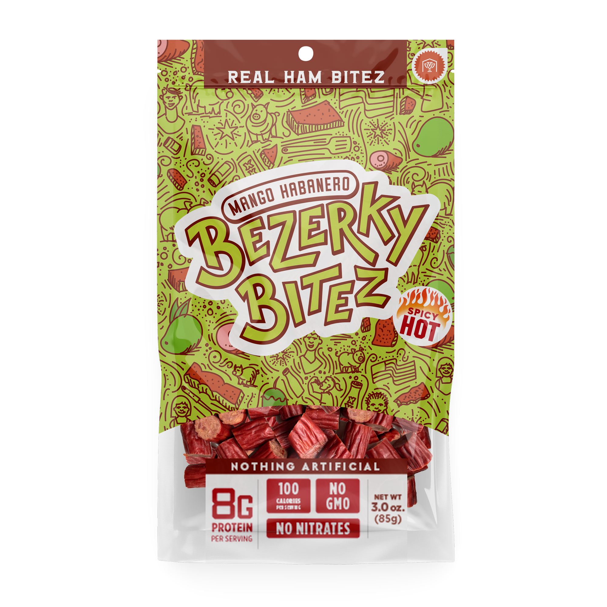 Bezerky Bitez Mango Habanero Real Ham Bitez