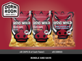 Hog Wild Dorm Room Snack Supply bundle: 10 chips (5 of each flavor) and 10 mini chocolate chip cookies