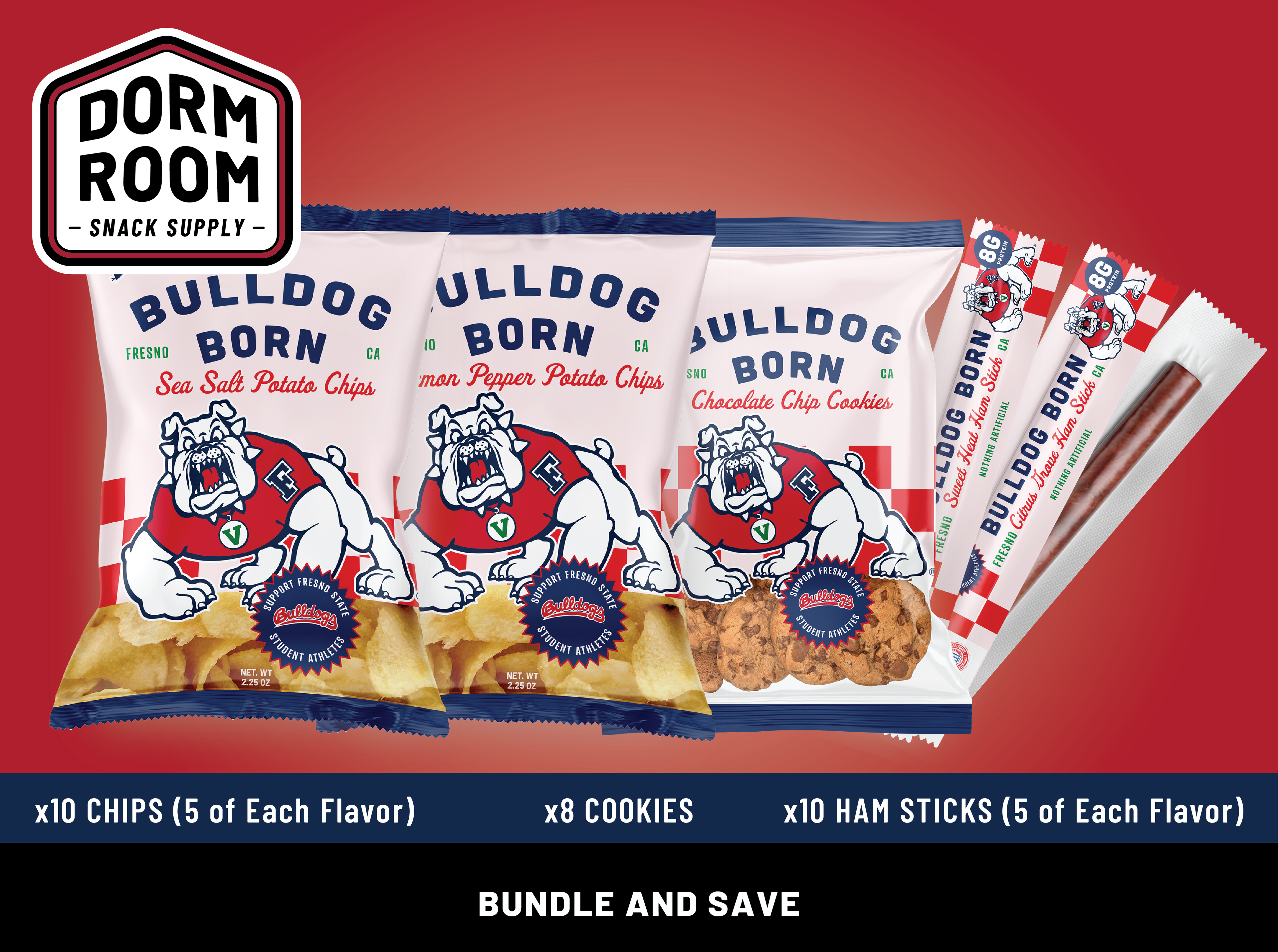 Bulldog Born - Dorm Room Snack Supply