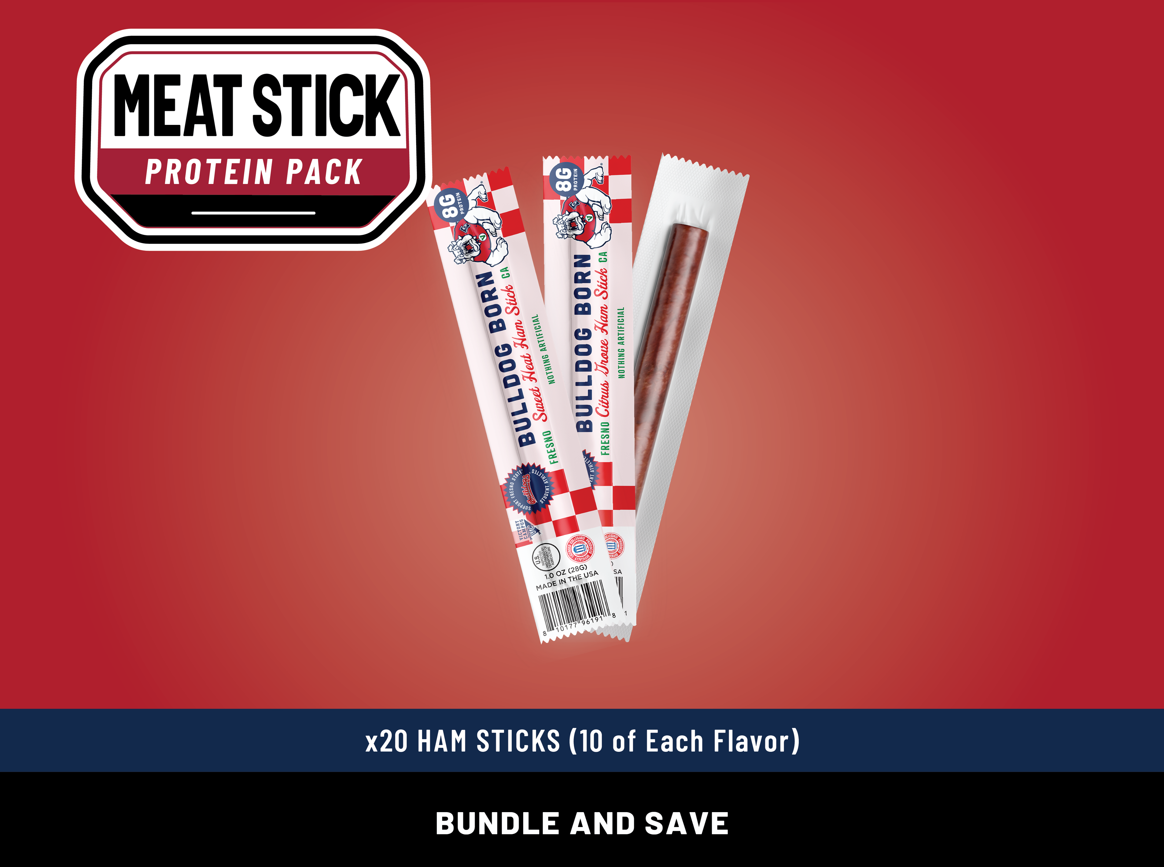 Bulldog Born - Meat Stick Protein Pack