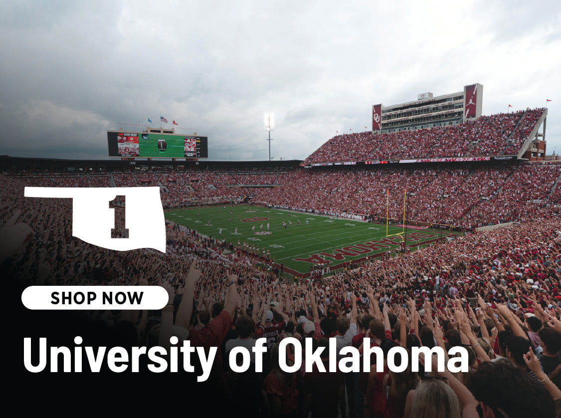 University of Oklahoma football fans in a packed stadium, shop Snack Wagon snacks