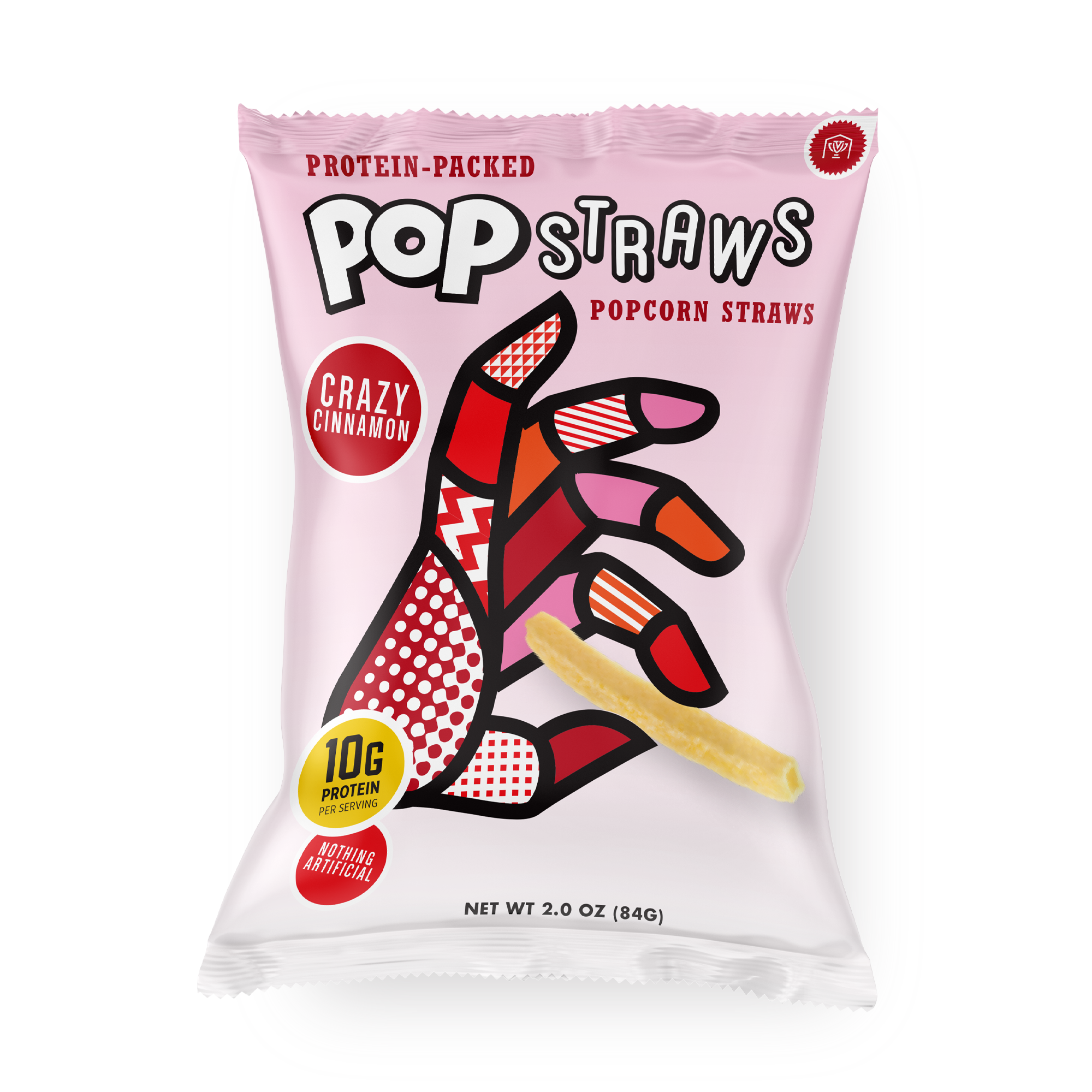 Pop Straws Crazy Cinnamon popcorn straws bag