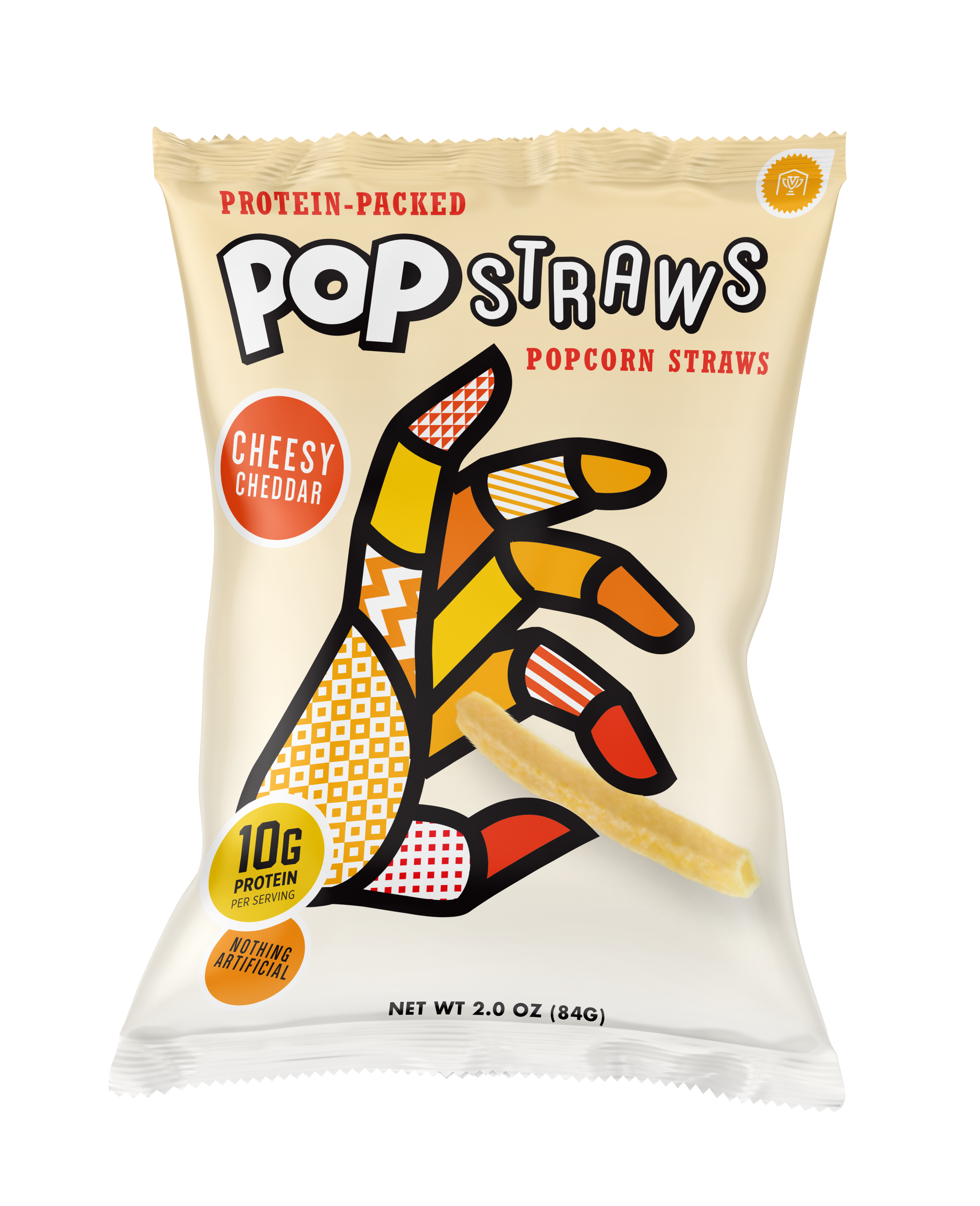 Pop Straws Cheesy Cheddar Popcorn Straws