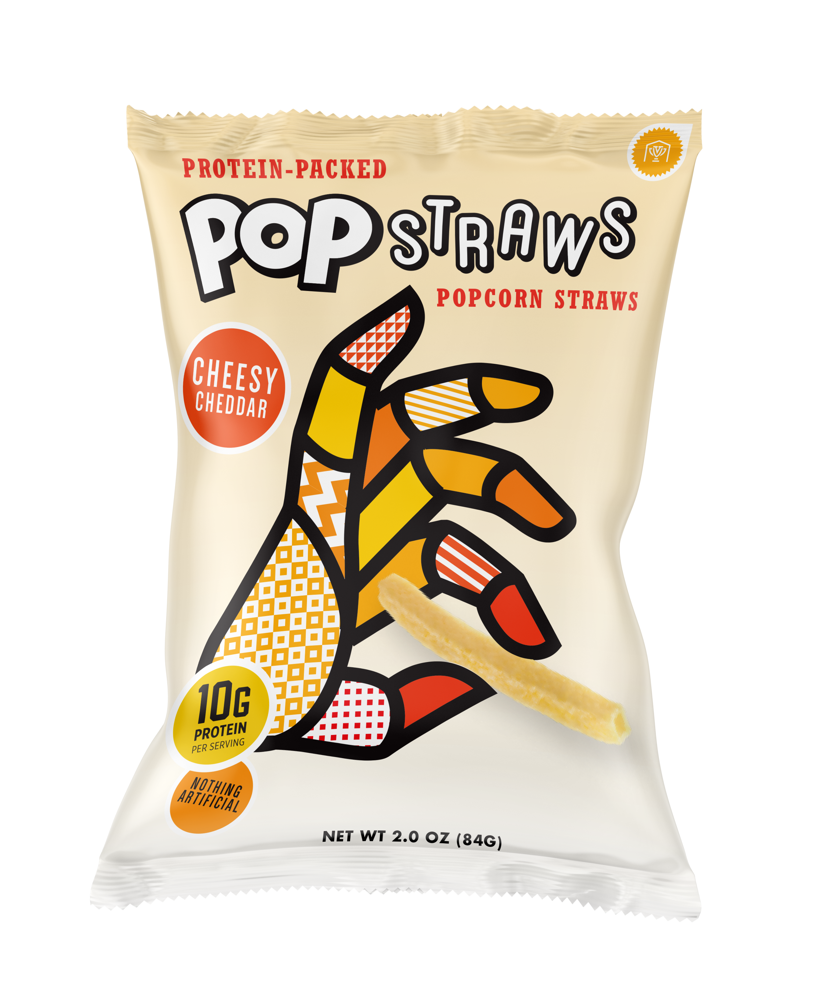 Pop Straws Cheesy Cheddar Popcorn Straws