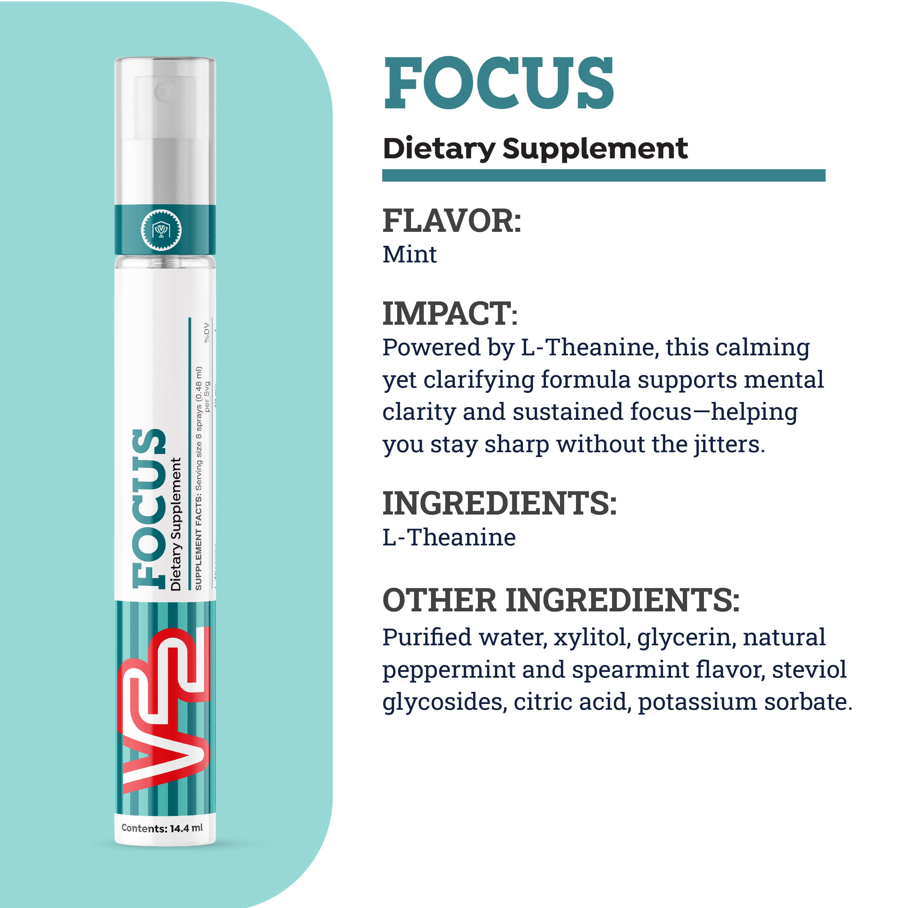 V22 Sprays FOCUS For Clarity and Concentration details
