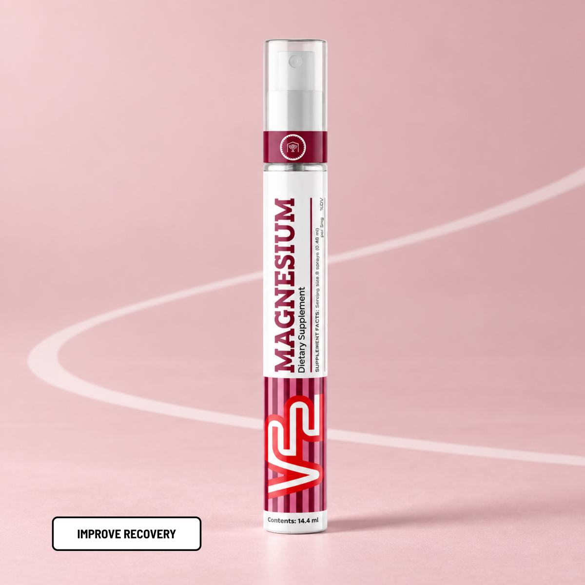 V22 Magnesium dietary supplement spray bottle