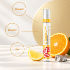 V22 Vitamin C + Zinc spray with ingredient callouts